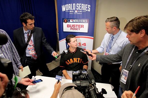 Buster Posey #28 of the San Francisco Giants 
