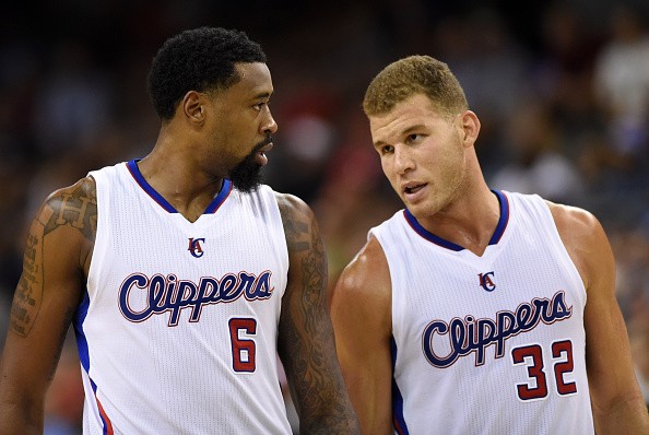 DeAndre Jordan #6 and Blake Griffin #32 of the Los Angeles Clippers