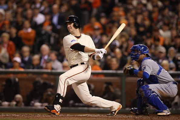 Buster Posey #28 of the San Francisco Giants