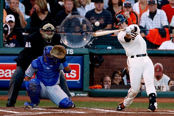 Buster Posey #28 of the San Francisco Giants