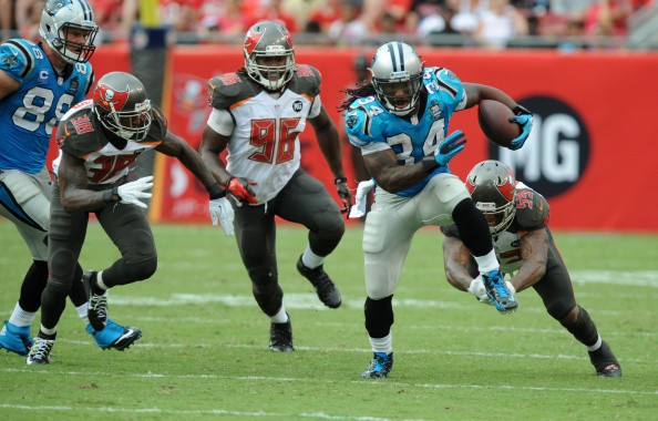 Running back DeAngelo Williams #34 of the Carolina Panthers 