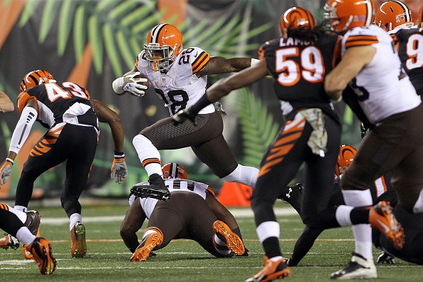 Terrance West #28 of the Cleveland Browns