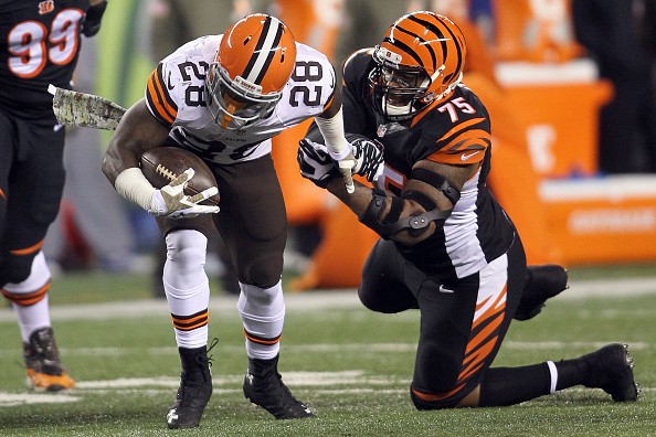 Terrance West #28 of the Cleveland Browns 