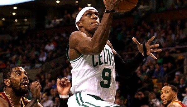 Rajon Rondo #9 of the Boston Celtics