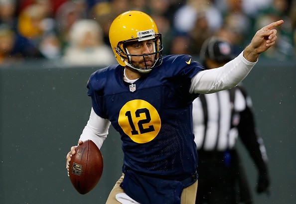 Quarterback Aaron Rodgers #12 of the Green Bay Packers 