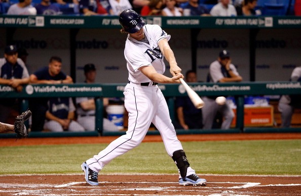 Designated hitter Wil Myers #9 of the Tampa Bay Rays
