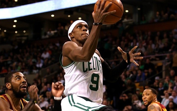 Rajon Rondo #9 of the Boston Celtics 