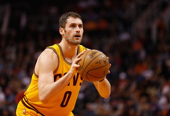 Kevin Love #0 of the Cleveland Cavaliers 