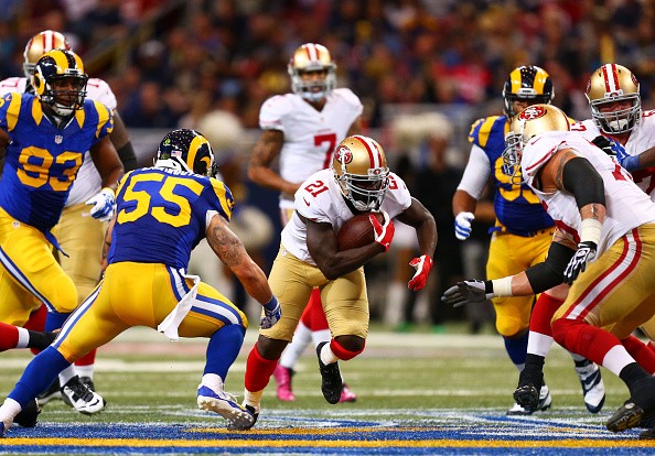 Frank Gore #21 of the San Francisco 49ers