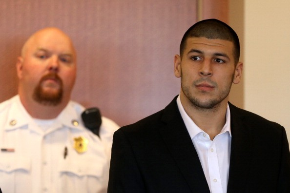 Hernandez during his arraignment in Fall River Superior Court. Aaron Hernandez
