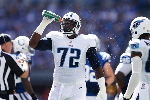 Michael Oher #72 of the Tennessee Titans