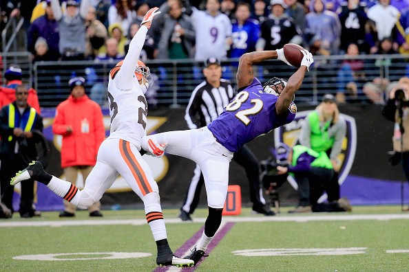 Wide receiver Torrey Smith #82 of the Baltimore Ravens
