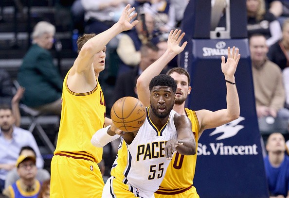 Roy Hibbert #55 of the Indiana Pacers 