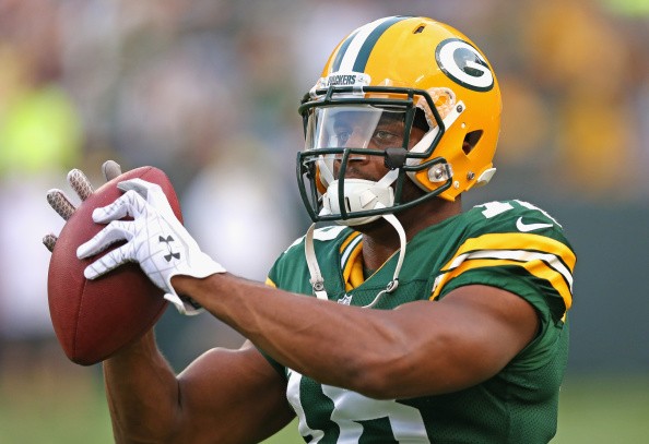 Randall Cobb #18 of the Green Bay Packers