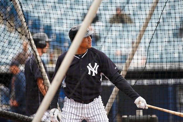 Third baseman Alex Rodriguez #13 of the New York Yankees 