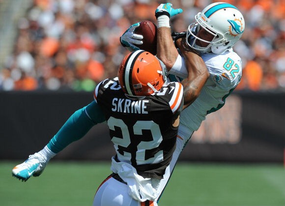 Receiver Brian Hartline #82 of the Miami Dolphins 