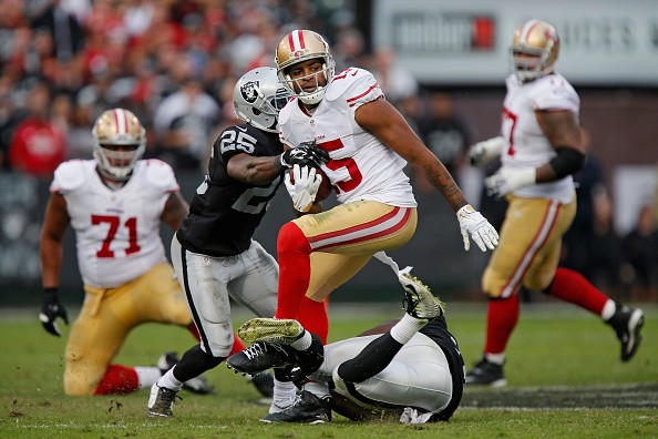 Wide receiver Michael Crabtree #15 of the San Francisco 49ers