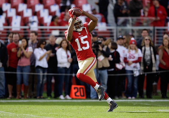 Michael Crabtree #15 of the San Francisco 49ers