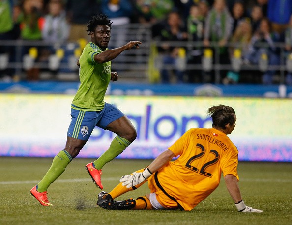 Obafemi Martins #9 of the Seattle Sounders 