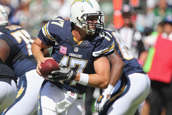 Quarterback Philip Rivers #17 of the San Diego Chargers