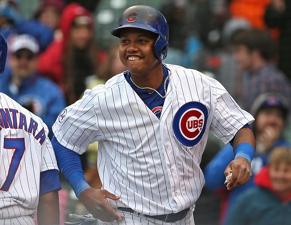 Starlin Castro #13 of the Chicago Cubs