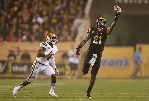 Wide receiver Jaelen Strong #21 of the Arizona State Sun Devils