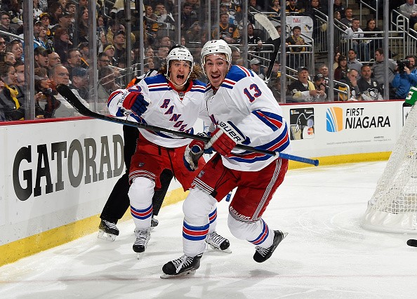  Kevin Hayes #13 celebrates his overtime
