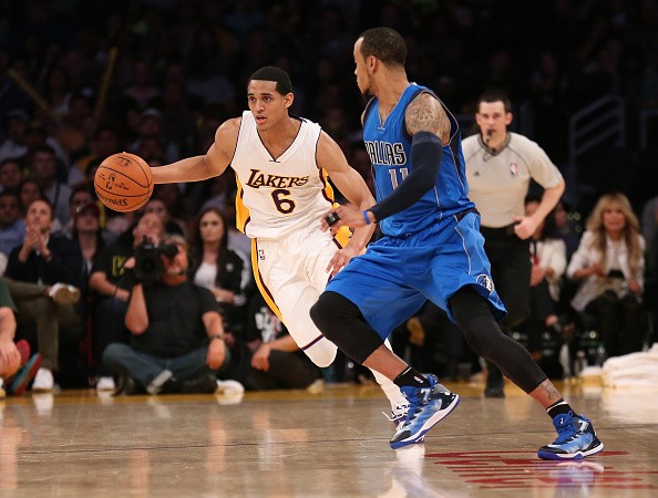 Jordan Clarkson #6 of the Los Angeles Lakers