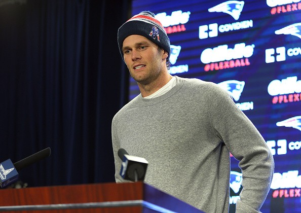 Patriots quarterback Tom Brady speaks