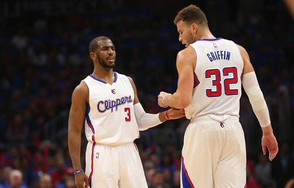 Chris Paul #3 and Blake Griffin #32 of the Los Angeles Clippers