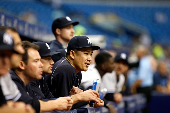 Pitcher Masahiro Tanaka #19 of the New York Yankees
