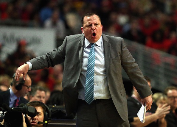 Tom Thibodeau of the Chicago Bulls questions