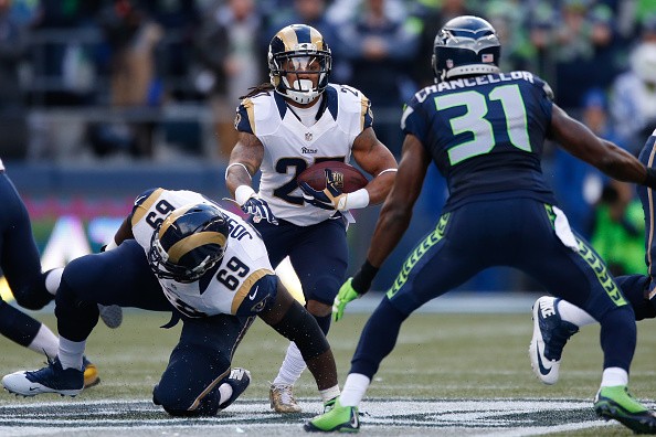 Running back Tre Mason #27 of the St. Louis Rams