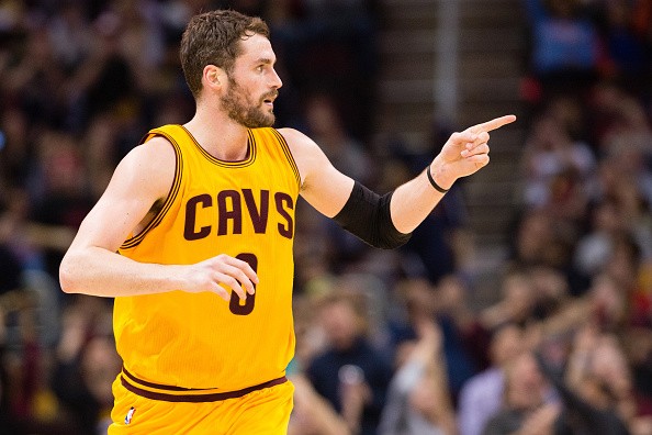 Kevin Love #0 of the Cleveland Cavaliers 