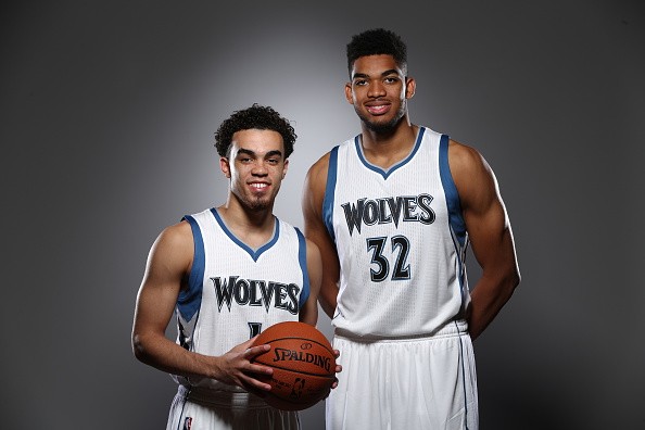 Karl-Anthony Towns and 22nd pick Tyus Jones 