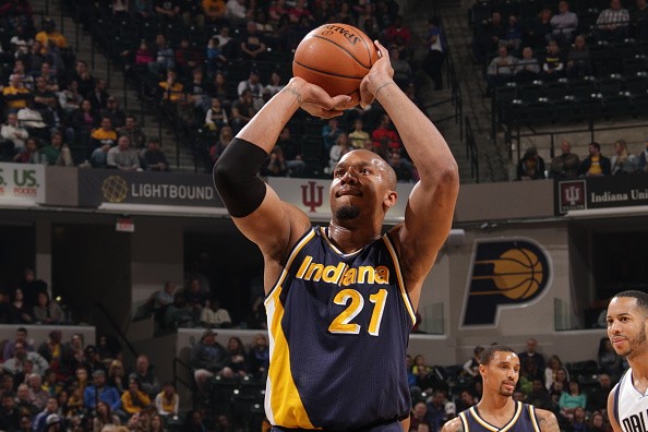 David West #21 of the Indiana Pacers 