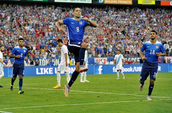 Clint Dempsey #8 of the United States 
