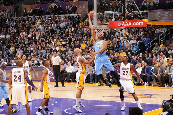 JaVale McGee #34 of the Denver Nuggets 
