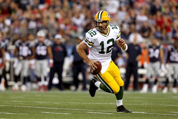 Aaron Rodgers #12 of the Green Bay Packers 