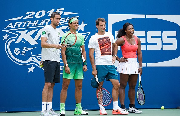Marin Cilic, Rafael Nadal, Roger Federer and Serena Williams