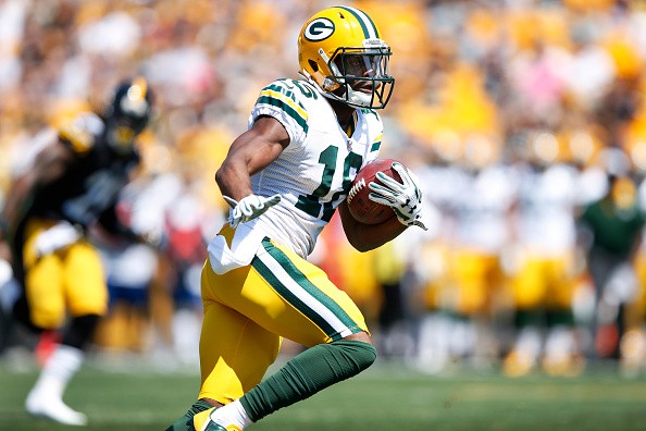 Randall Cobb #18 of the Green Bay Packers 