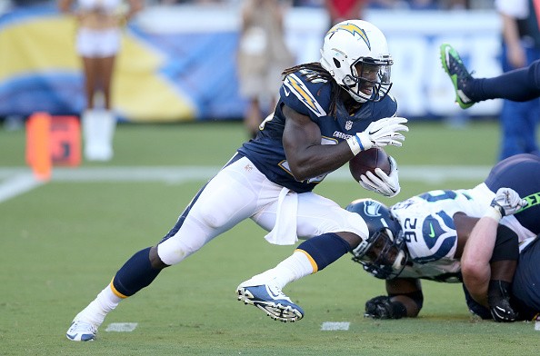 Running back Melvin Gordon #28 of the San Diego Chargers
