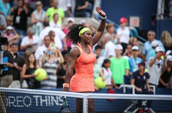 Serena Williams in action against Madison Keys of the United States