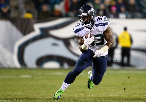 Christine Michael #33 of the Seattle Seahawks