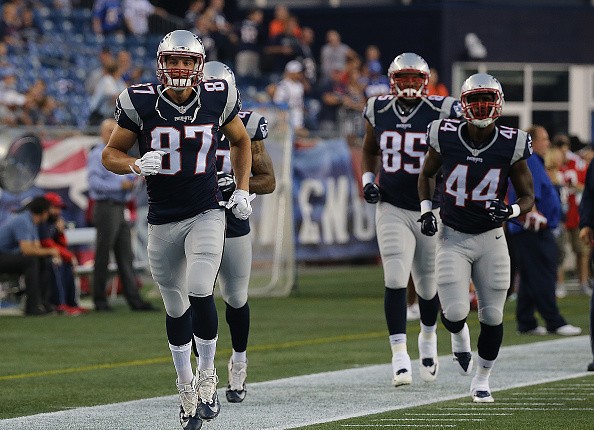 Rob Gronkowski #87 of the New England Patriots