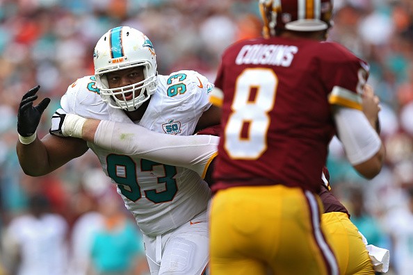 Defensive tackle Ndamukong Suh #93 of the Miami Dolphins 