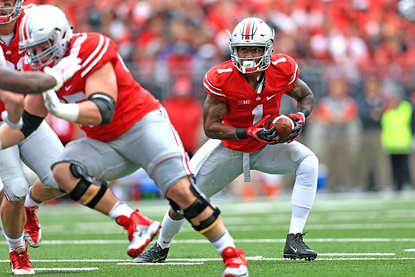 Wide receiver Braxton Miller #1 of the Ohio State Buckeyes