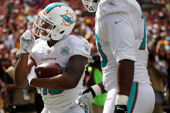Wide receiver Rishard Matthews #18 of the Miami Dolphins 