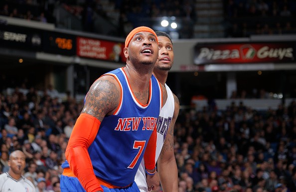 Carmelo Anthony #7 of the New York Knicks 
