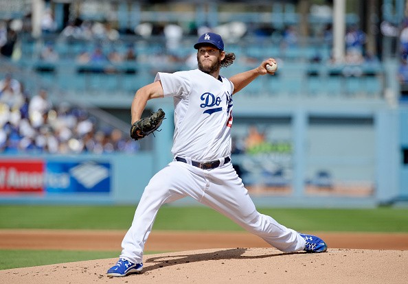Pitcher Clayton Kershaw #22 of the Los Angeles Dodgers